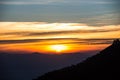 Sunrise over mountain range at Doi Ang Khang, Chiang Mai, Thailand.