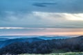 Sunrise over a mountain range