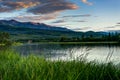 Sunrise over mountains in Denali National Park in Alaska United Royalty Free Stock Photo