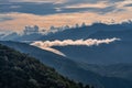 Sunrise over the mountains of the Sierra Nevada de Santa Marta Royalty Free Stock Photo