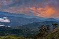 Sunrise over the mountains of the Sierra Nevada de Santa Marta Royalty Free Stock Photo