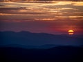 Sunrise over mountains with twilight sky Royalty Free Stock Photo