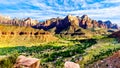 Mt. Kinesava and The West Temple in Zion National Park in Utah, USA Royalty Free Stock Photo