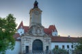 Sunrise over New castle in German town Ingolstadt Royalty Free Stock Photo