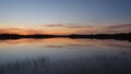 Sunrise over Nine Mile Pond in Everglades National Park. Royalty Free Stock Photo