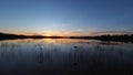 Sunrise over Nine Mile Pond in Everglades National Park. Royalty Free Stock Photo