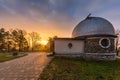 Sunrise over the observatory Royalty Free Stock Photo