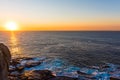 Sunrise over the ocean in Bondi, Sydney, Australia Royalty Free Stock Photo