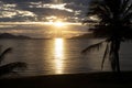 Sunrise over the ocean at Cardwell, Queensland, Australia. Royalty Free Stock Photo