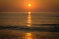 Sunrise over ocean. Royalty Free Stock Photo