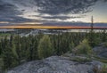 Sunrise over Old Town and Great Slave Lake