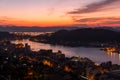 Sunrise over Onomichi in Japan Royalty Free Stock Photo