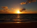 Sunrise over Pacific Ocean in Waimanalo Beach Royalty Free Stock Photo