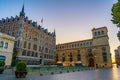 Sunrise over Palacio De Los Guzmanes in Spanish town Leon