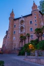 Sunrise over Palazzo Ducale in Italian town Urbino