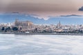 Sunrise over Palma bay from Queen Elizabeth.