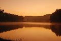 Sunrise over Pangung lake in Maehongsorn, Thailand Royalty Free Stock Photo