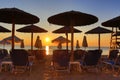 Sunrise over Paralia Katerinis beach Greece Royalty Free Stock Photo