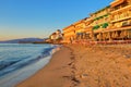 Sunrise over Paralia Katerinis beach Greece Royalty Free Stock Photo