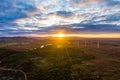 Sunrise over a peatbog by Bonny Glen, Portnoo, in County Donegal - Ireland Royalty Free Stock Photo