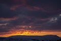 A Sunrise over Penyghent, Pen-y-ghent or Penyghent in the Yorkshire Dales, England Royalty Free Stock Photo