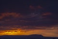 A Sunrise over Penyghent, Pen-y-ghent or Penyghent in the Yorkshire Dales, England Royalty Free Stock Photo