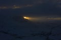 A Sunrise over Penyghent, Pen-y-ghent or Penyghent in the Yorkshire Dales, England Royalty Free Stock Photo