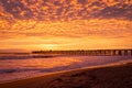 Sunrise over the pier Royalty Free Stock Photo