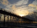 Sunrise over pier Royalty Free Stock Photo