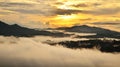 Sunrise over rain forest in Danum Valley Conservation Area Royalty Free Stock Photo