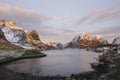 Sunrise over Reine, Norway Royalty Free Stock Photo