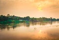 Sunrise over the river Kwai, Kanchanaburi, Thailand Royalty Free Stock Photo