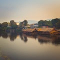 Sunrise over the river Kwai, Kanchanaburi, Thailand Royalty Free Stock Photo