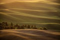 Sunrise over rolling country hills Royalty Free Stock Photo