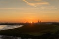 Sunrise over Royal Portbury Dock Royalty Free Stock Photo