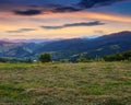 sunrise over rural valley and mountains Royalty Free Stock Photo