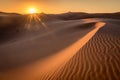 Sunrise over the Sahara Dunes, Merzouga, Morocco