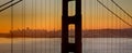 Sunrise over San Francisco Bay Golden Gate Bridge Royalty Free Stock Photo