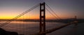 Sunrise Over San Francisco Golden Gate Bridge Royalty Free Stock Photo