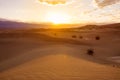 Sunrise over sand dunes in Death Valley