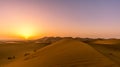 Sunrise over the sand dunes of Sahara - Morocco Royalty Free Stock Photo