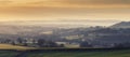 Sunrise over Scenic Farming Fields in UK Royalty Free Stock Photo