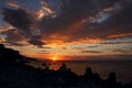 Sunrise over the sea. Crimea.