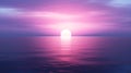 Sunrise over the sea stylized minimalistic illustration