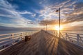 Sunrise over Shorncliffe Pier Royalty Free Stock Photo