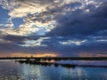 Sunrise Over South Padre Island, Texas Royalty Free Stock Photo