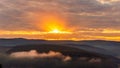 Sunrise over the South Urals Royalty Free Stock Photo