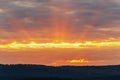 Sunrise over the South Urals Royalty Free Stock Photo