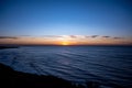 Sunrise over the Southern Ocean from Bird Rock Lookout, Torquay, Victoria, Australia Royalty Free Stock Photo