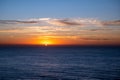 Sunrise over the Southern Ocean from Bird Rock Lookout, Torquay, Victoria, Australia Royalty Free Stock Photo